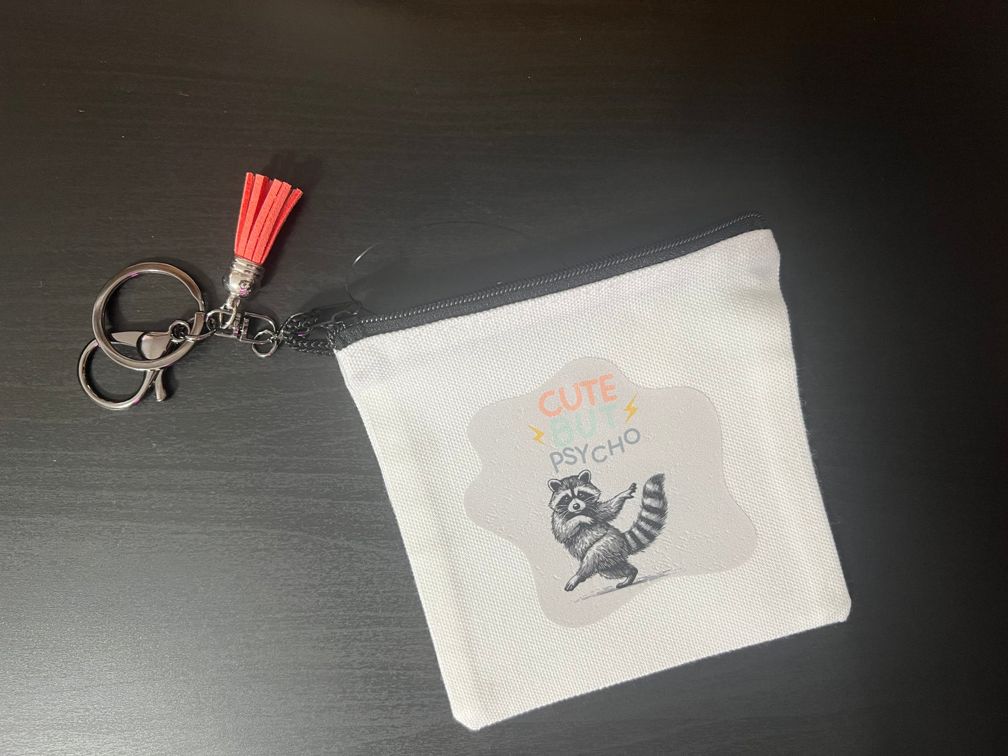 White Canvas Coin Purse