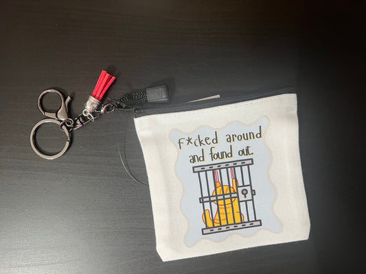 White Canvas Coin Purse