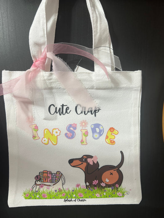 Bean the Weenie Dog Mini Tote
