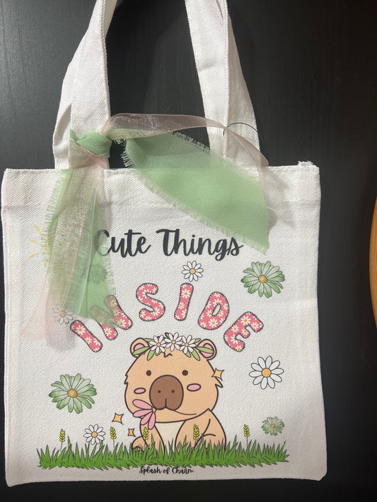 Hippie the Capybara Mini Tote