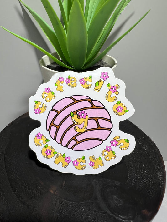 Cafecito y Conchas Sticker