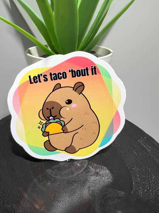 Taco Eating Capybara Sticker