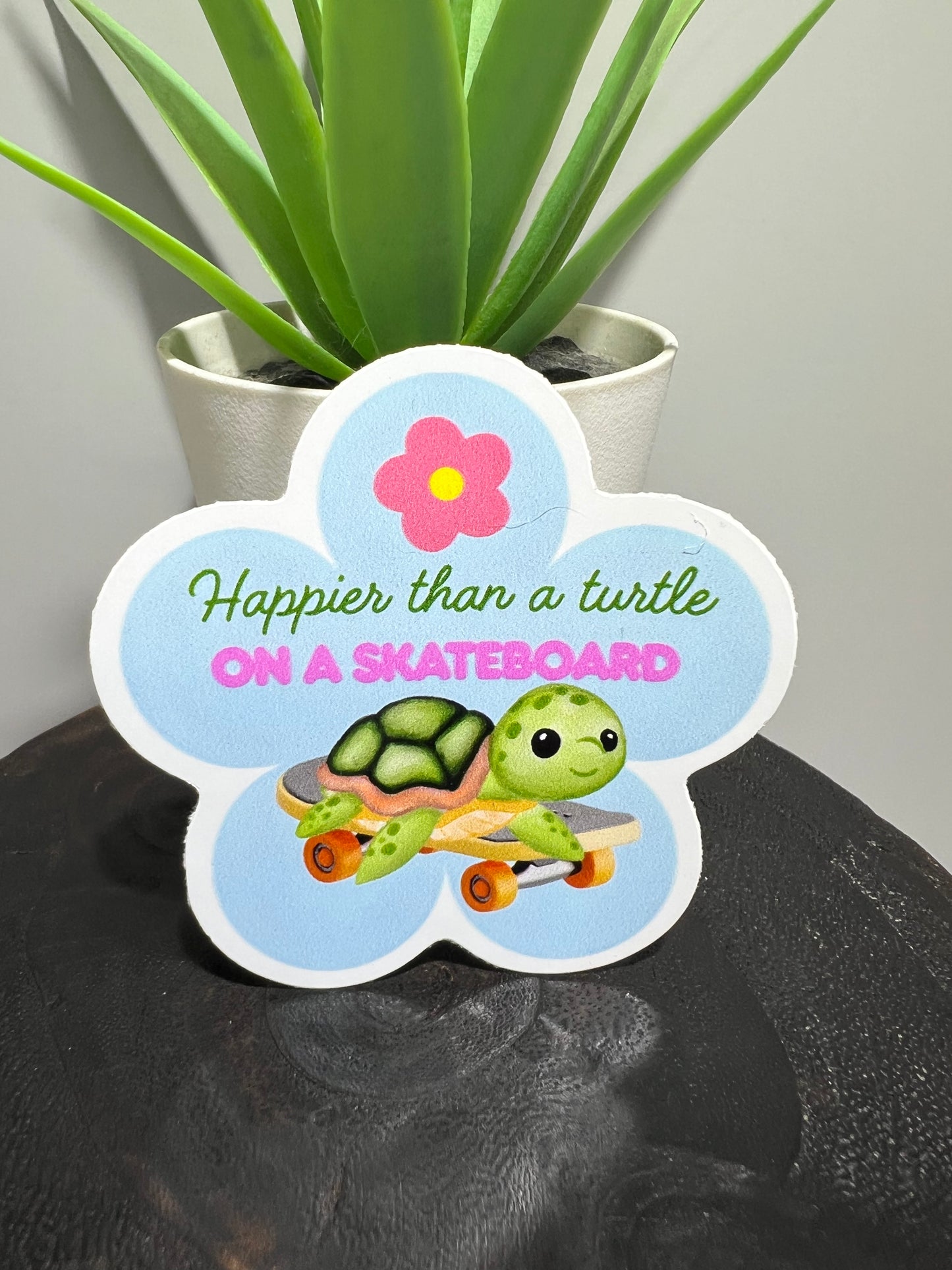 Skateboarding Turtle Sticker