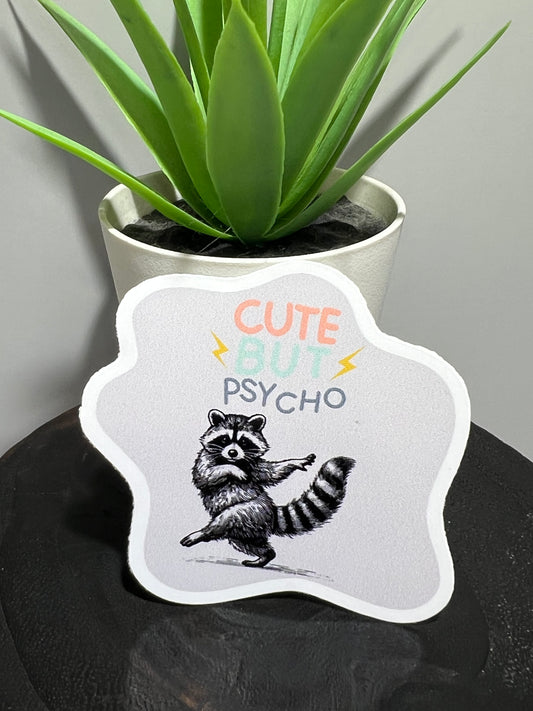 Psycho Raccoon Sticker