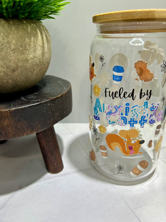 Nutz the Squirrel Glass Tumbler
