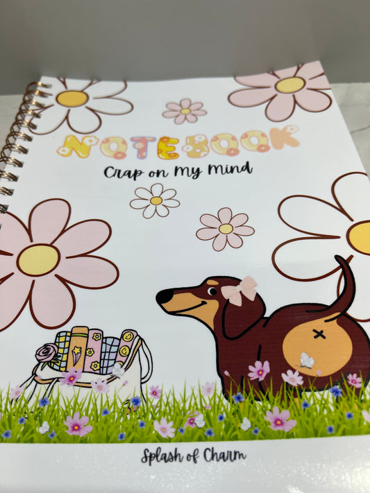 Bean the Weenie Dog Spiral Notebook
