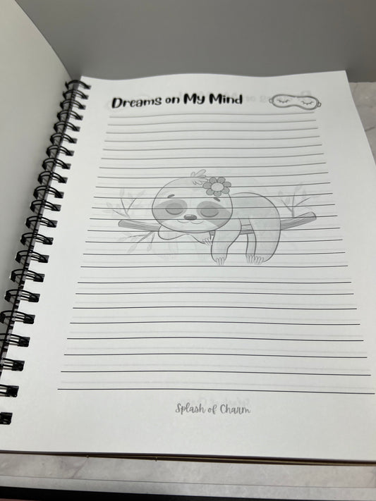 Sleepy the Sloth Spiral Notebook