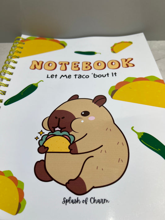 Taco the Capybara Spiral Notebook