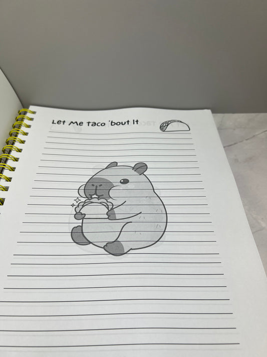 Taco the Capybara Spiral Notebook