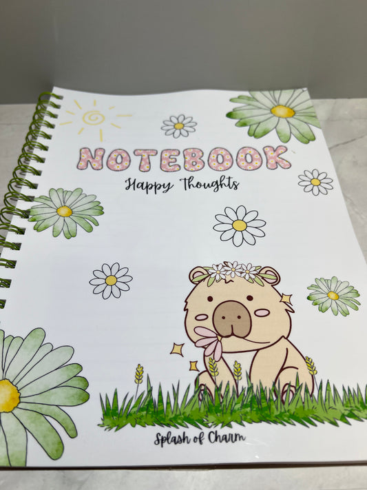 Hippie the Capybara Spiral Notebook