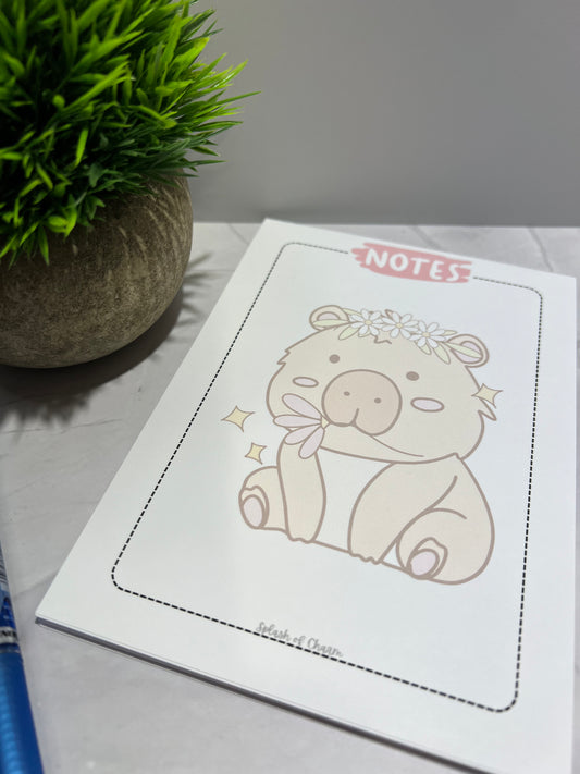 Hippie the Capybara A5 Notepad