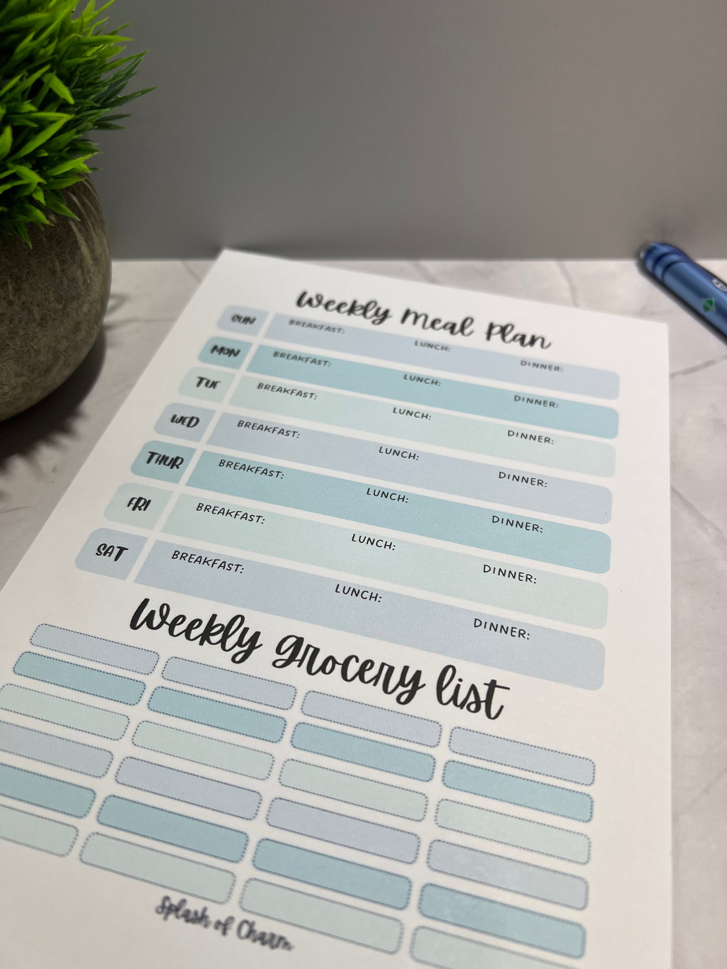 3-Month Meal Planner/Grocery List Notepad