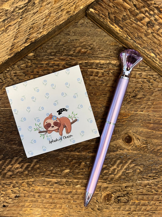 Sleepy the Sloth Post-It Sticky Notes
