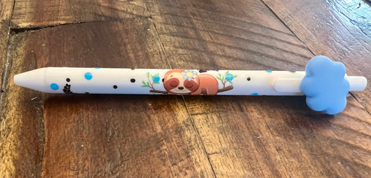 Sleepy the Sloth Gel Pen w/Charm
