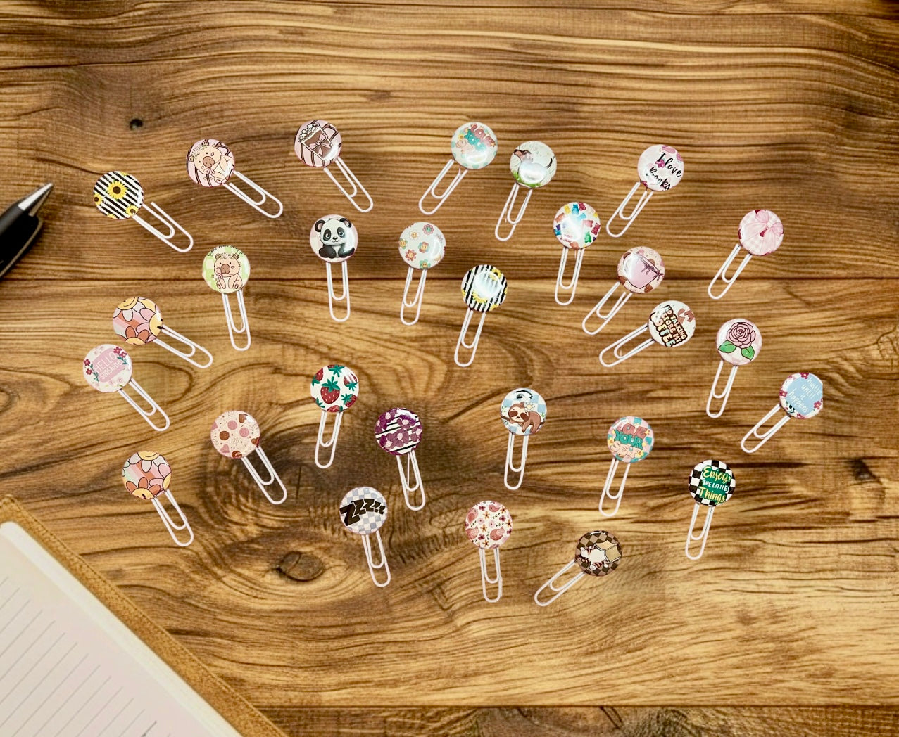 Button Press Paper Clip Bookmark