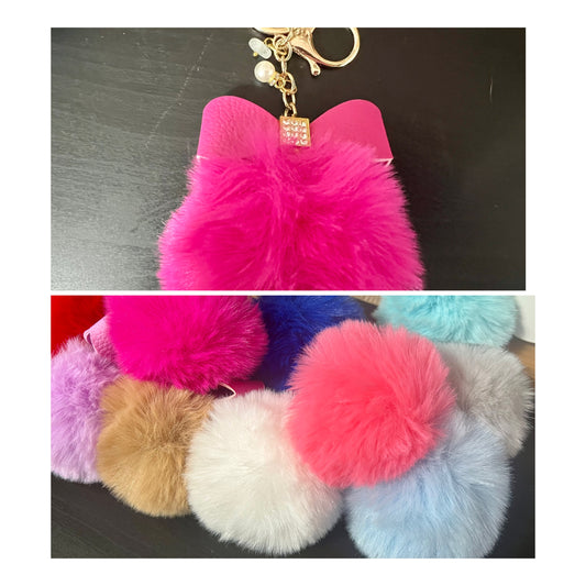 Pom Purse Charm Keychain