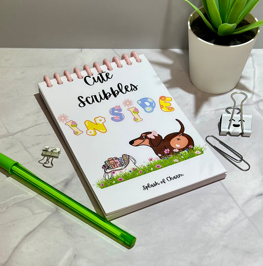 Bean the Weenie Dog Spiral Scribble Pad