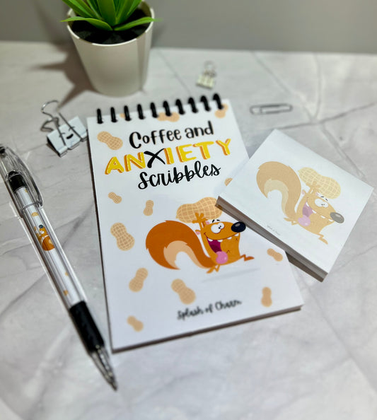 Nutz the Squirrel Spiral Scribble Pad