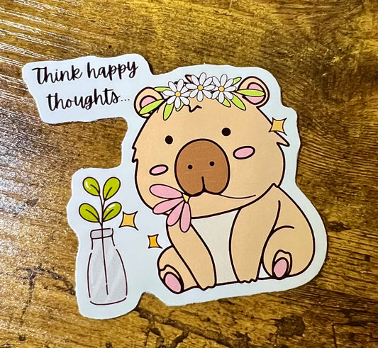 Hippie the Capybara Sticker