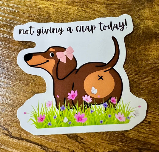 Bean the Weenie Dog Sticker